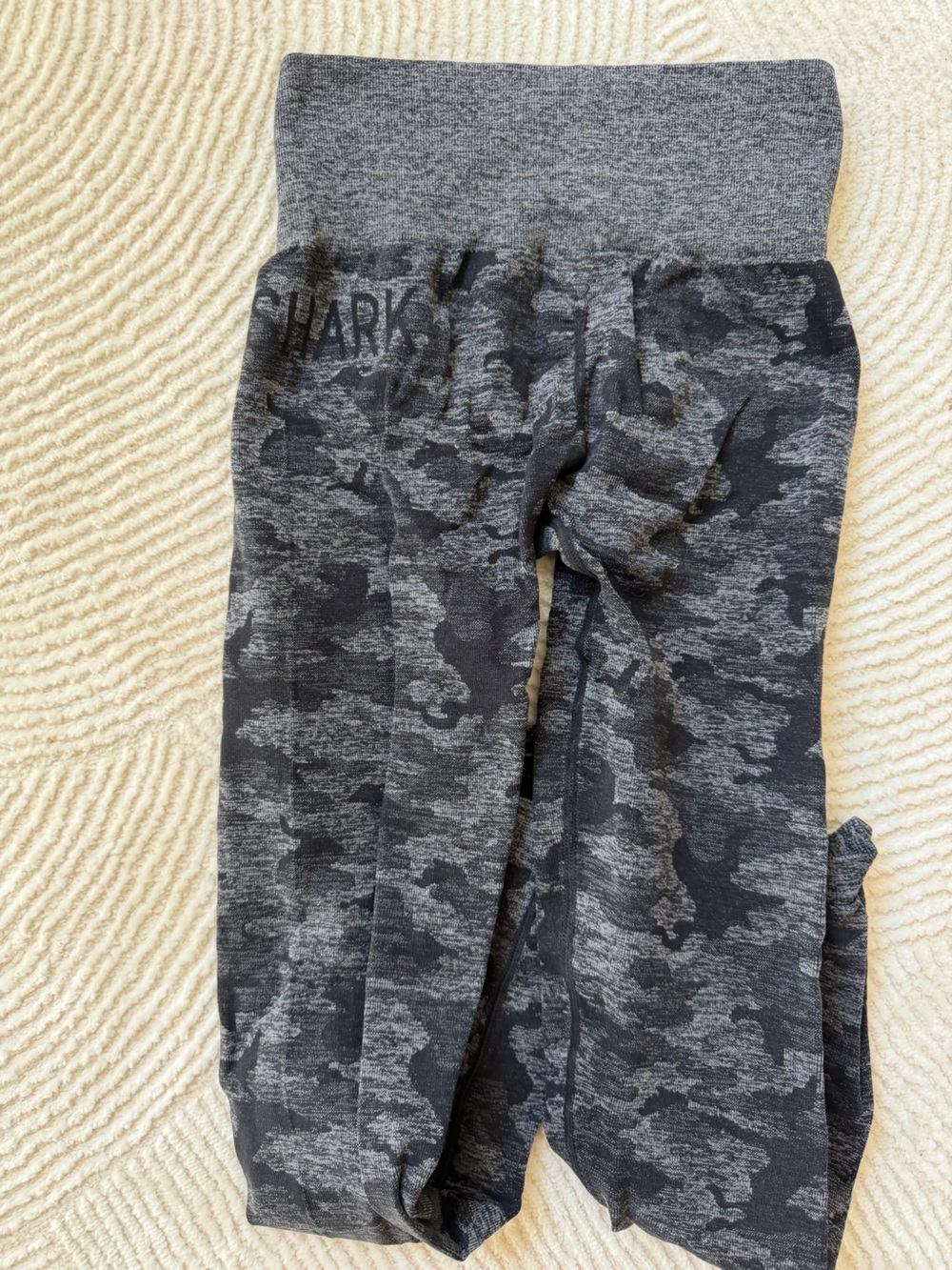 Gymshark Black and Gray Camo Leggings, XS